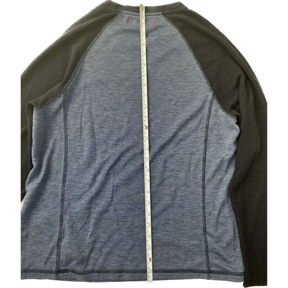 Tommy Bahama Shirt Mens M Blue Long Sleeve Thermal Casual Waffle Knit Cotton Men - Picture 8 of 8